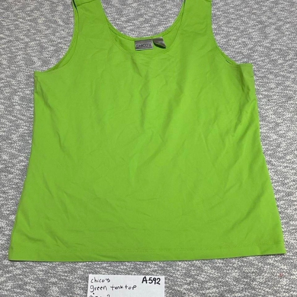 Chico's green tank top Size S. SKU-A592